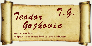 Teodor Gojković vizit kartica